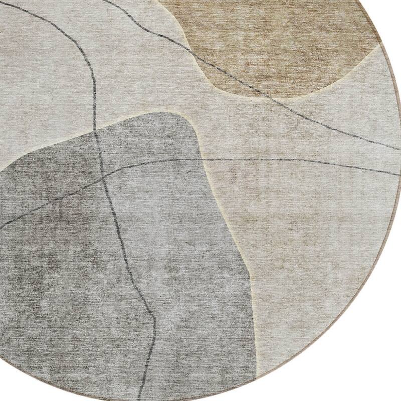 HomeRoots Abstract Transitional Rectangle Outdoor Rug
