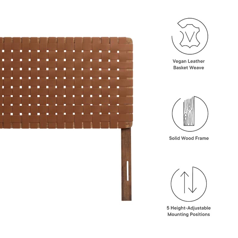 Sparta Twin/Full/Queen/King Vegan Leather Weave Headboard
