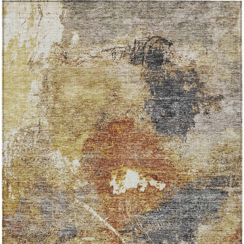 HomeRoots Abstract Transitional Rectangle Outdoor Rug