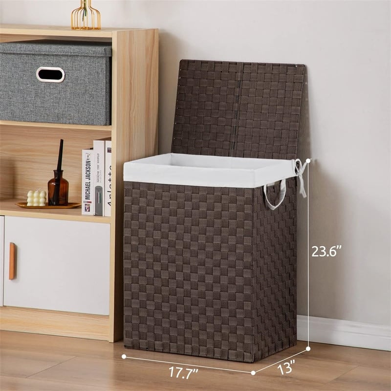 Laundry Hamper Basket with Lid - 18.11"L x 12.99"W x 23.62"H