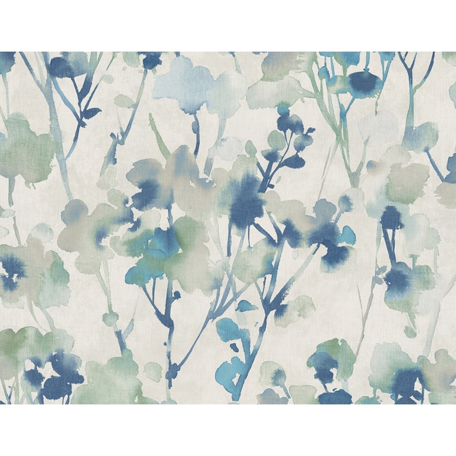 Seabrook Designs Faravel Watercolor Botanical Unpasted Wallpaper