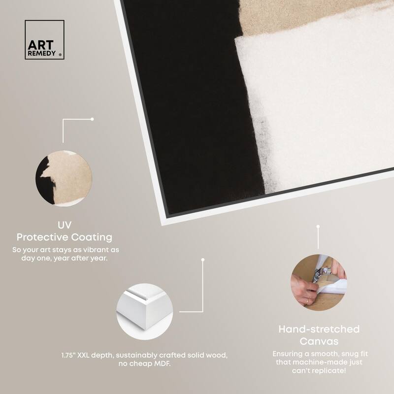 Beige and Black I Canvas by Art Remedy