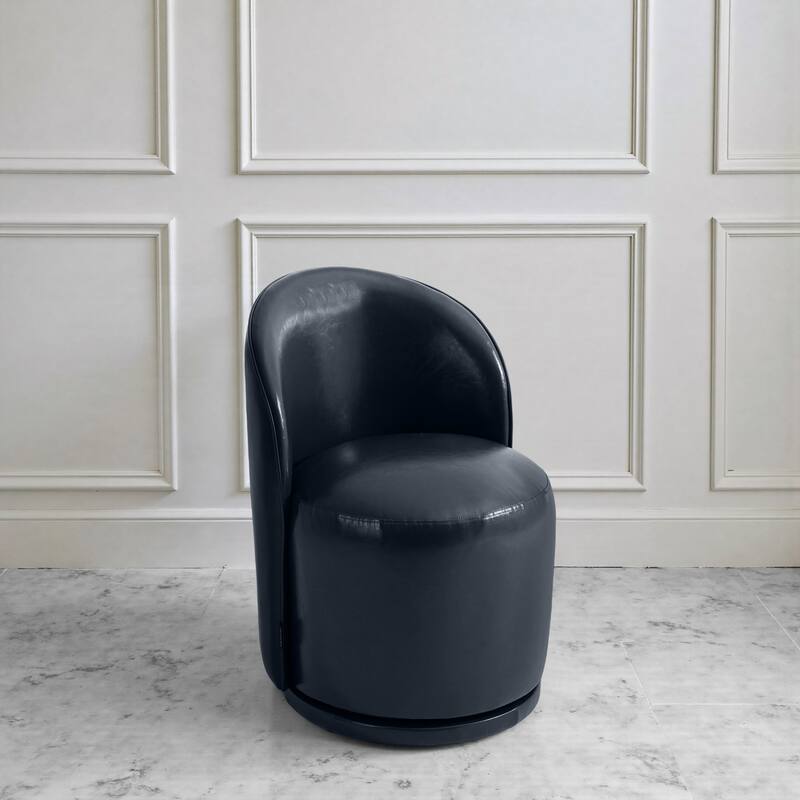 Modern Armless 360-Degree Swivel Dining Chair Barrel Chair