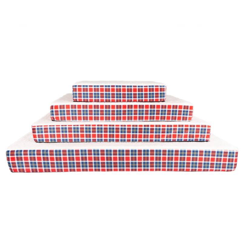 2-Layer Orthopedic Memory Foam Dog Bed with Machine Washable Sherpa Cover