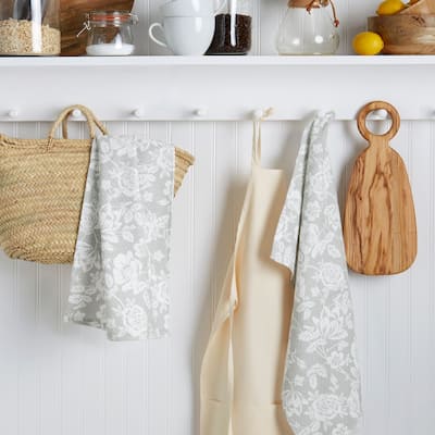 Martha Stewart Floral Vine Cotton Kitchen Towel Set, 2 Piece - 16"x28"