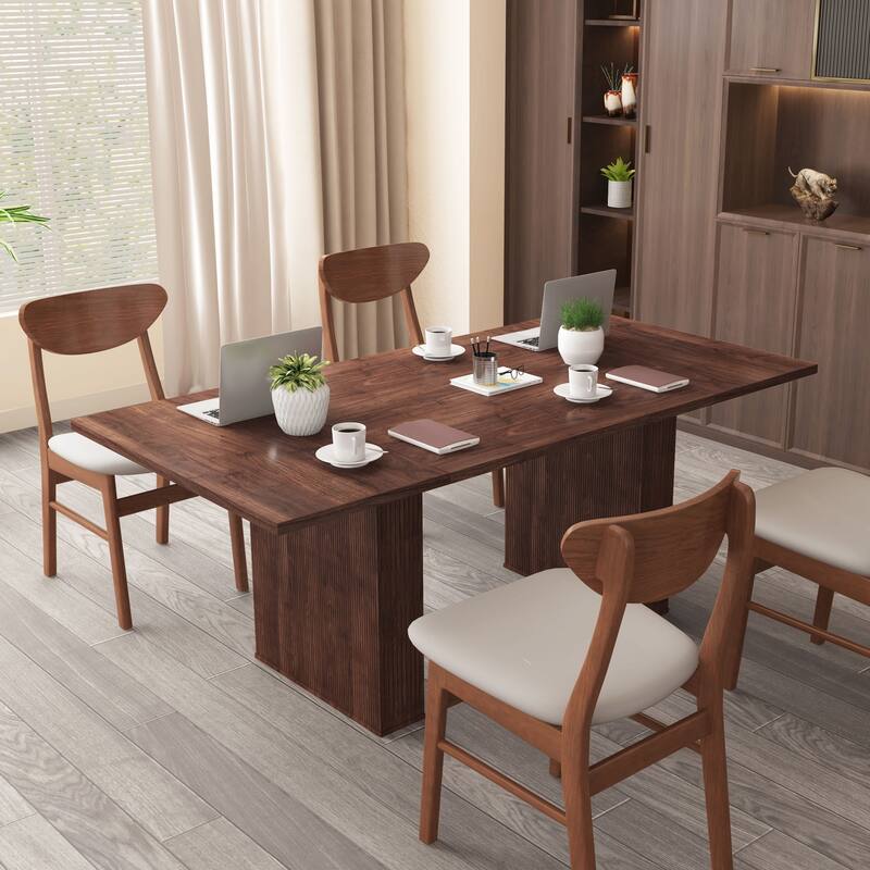 78-inch Wooden Rectangular Dining Table