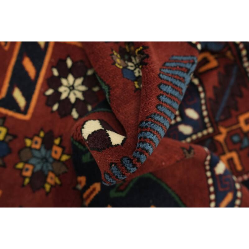 Hand Knotted Oriental 100% Wool Carpet Traditional Medallion Red Kazak Area Rug - 6' 6'' X 4' 4''