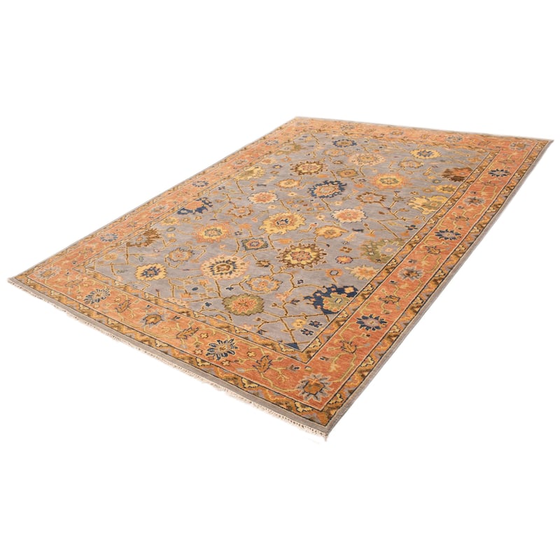 ECARPETGALLERY Hand-knotted Jules Serapi Grey Wool Rug - 9'10 x 13'10