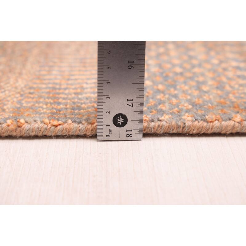 ECARPETGALLERY Hand-knotted Finest Silk Shadow Copper Silk, Wool Rug - 2'7 x 12'2