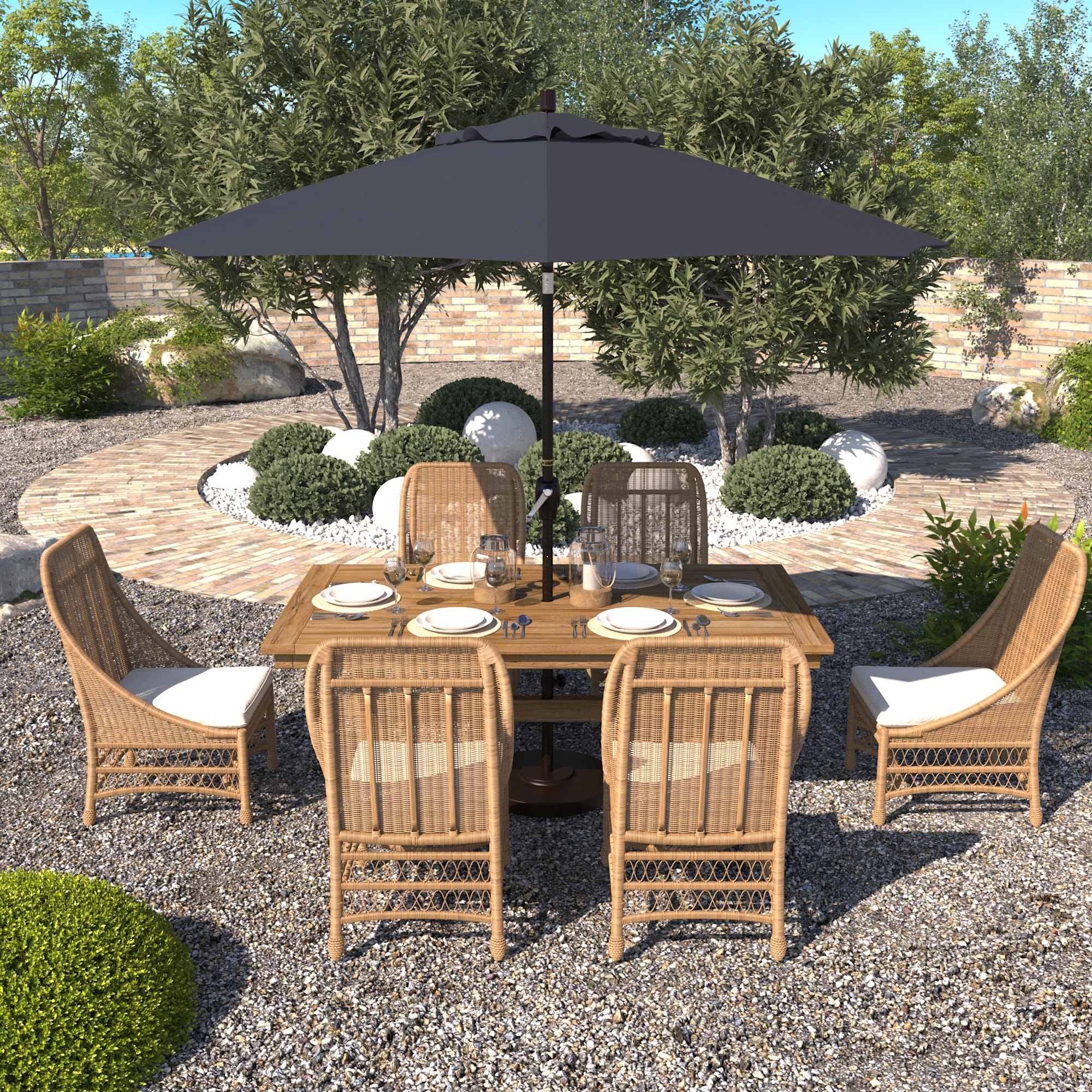 Sunbrella fabric top outdoor umbrellas