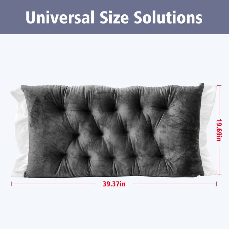 Velvet Bed Headboard Pillow with Tie-on Cushion Backrest for Bed Cushion,Sofa Cushion