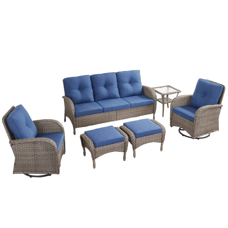 6 Pieces Outdoor Patio Furniture Set