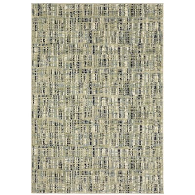 Style Haven Salinas Industrial Striped Green/ Blue Indoor Area Rug