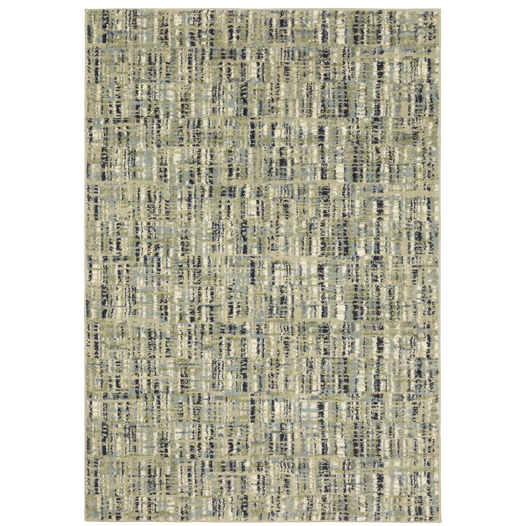 Style Haven Salinas Industrial Striped Green/ Blue Indoor Area Rug