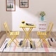 preview thumbnail 22 of 31, 3 Piece Patio Bistro Set of Foldable Square Table and Chairs