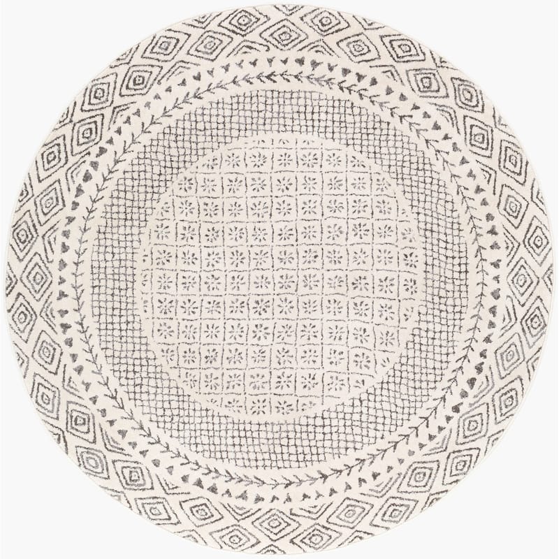 Livabliss Bahar Eclectic Border Area Rug