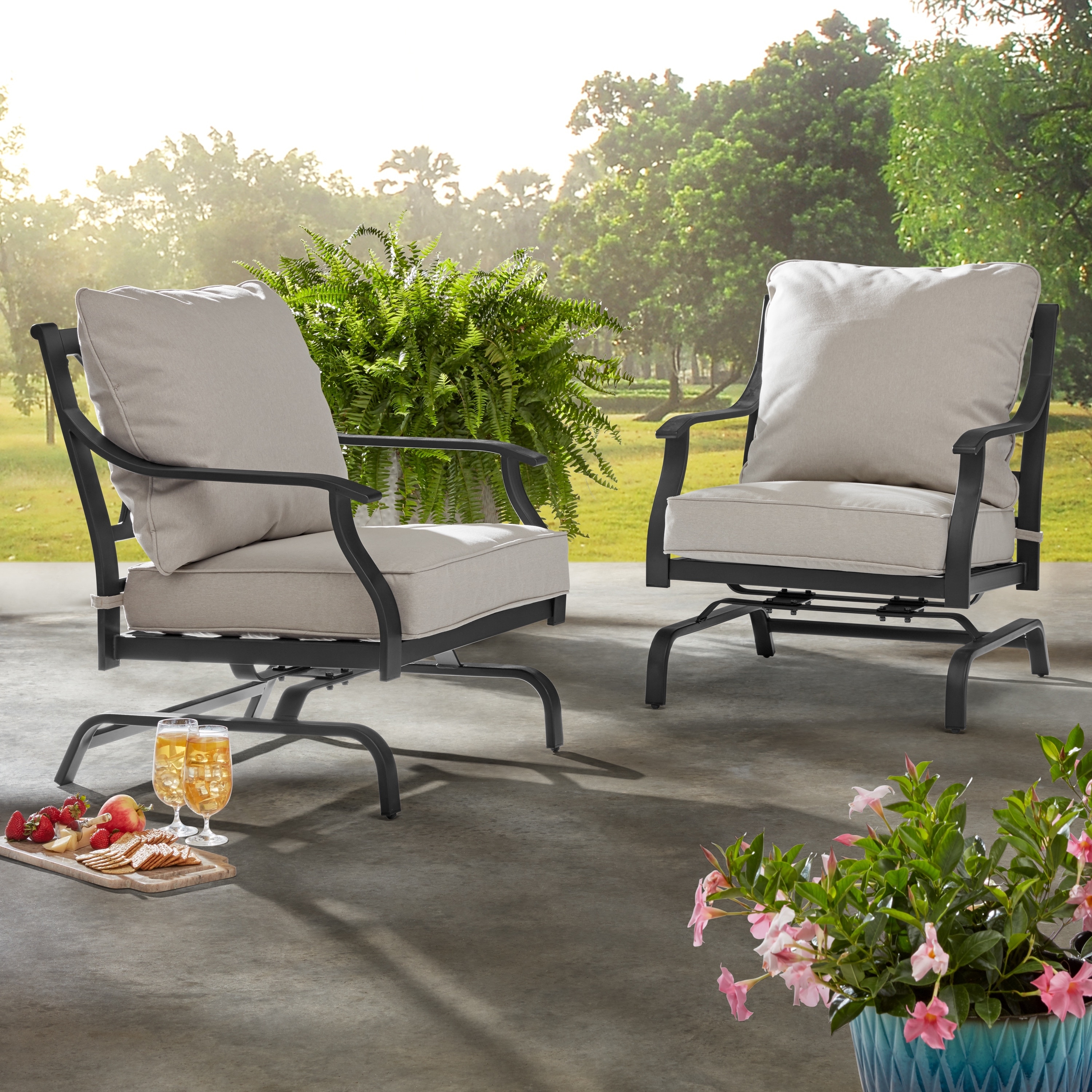 outdoor stationary rocking chair