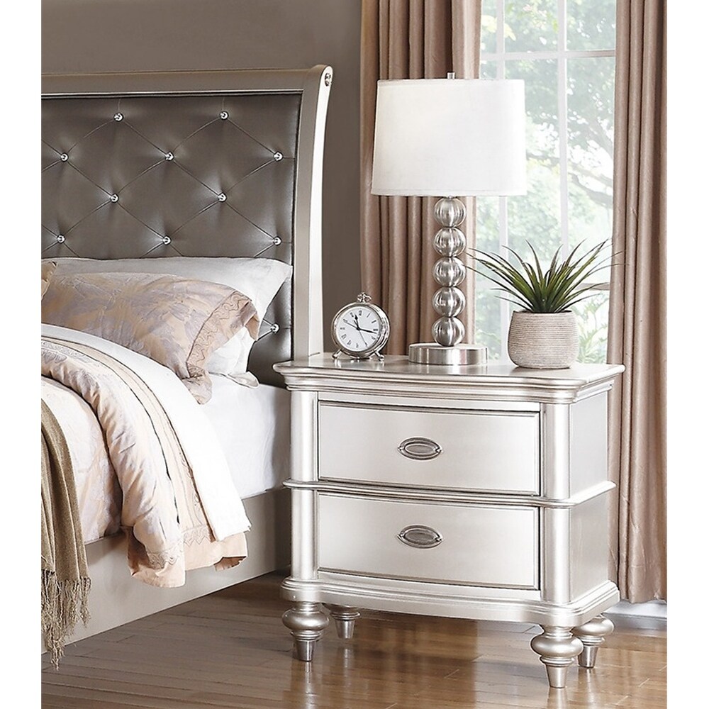 Retro Nightstand Bedside Table End Table Bedroom Side Stand Storage Drawer FHG 
