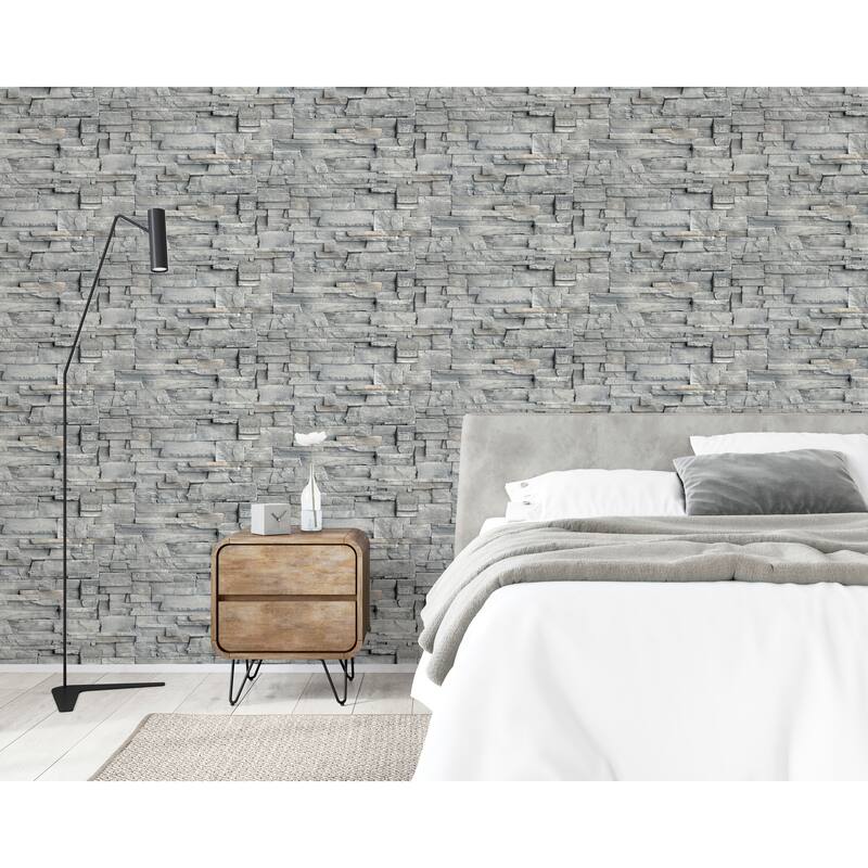 Arthouse Cornell Grey Slate Wall Wallpaper