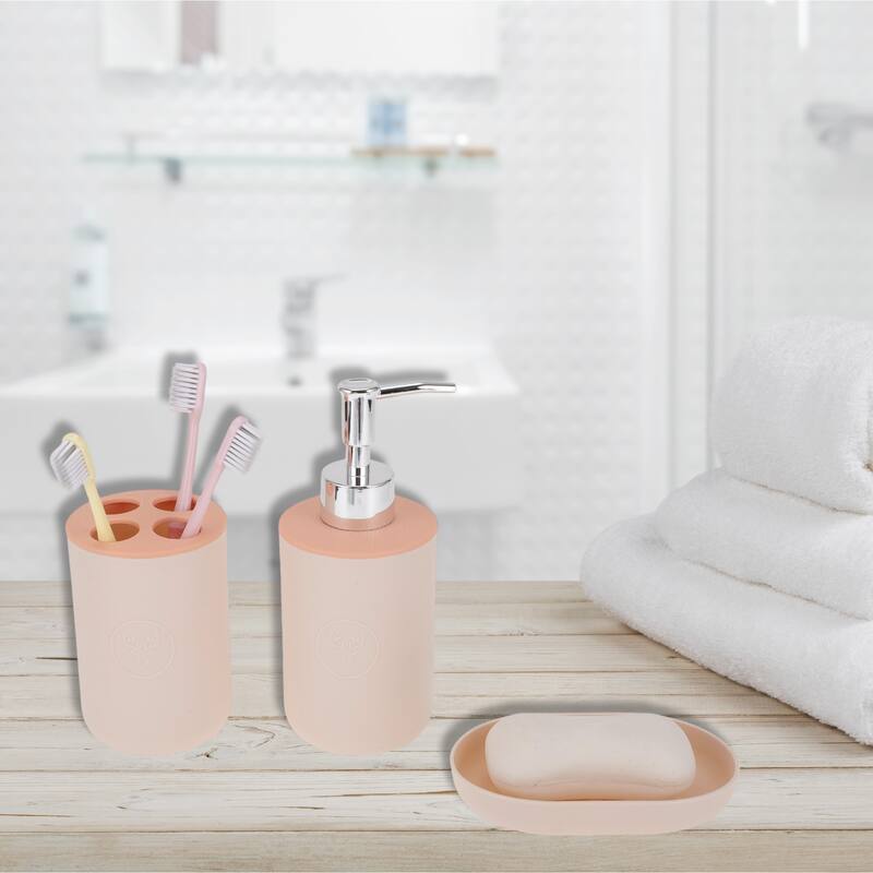 1 Set Durable Round Bathroom Accessories Kit for Bathroom