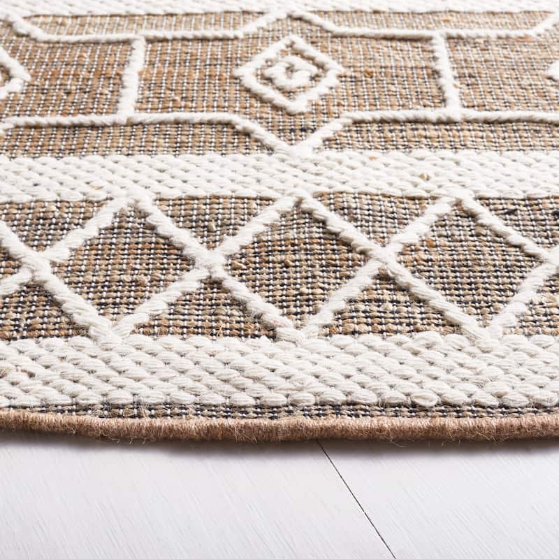 SAFAVIEH Handmade Natural Fiber Aliana Jute & Wool Rug