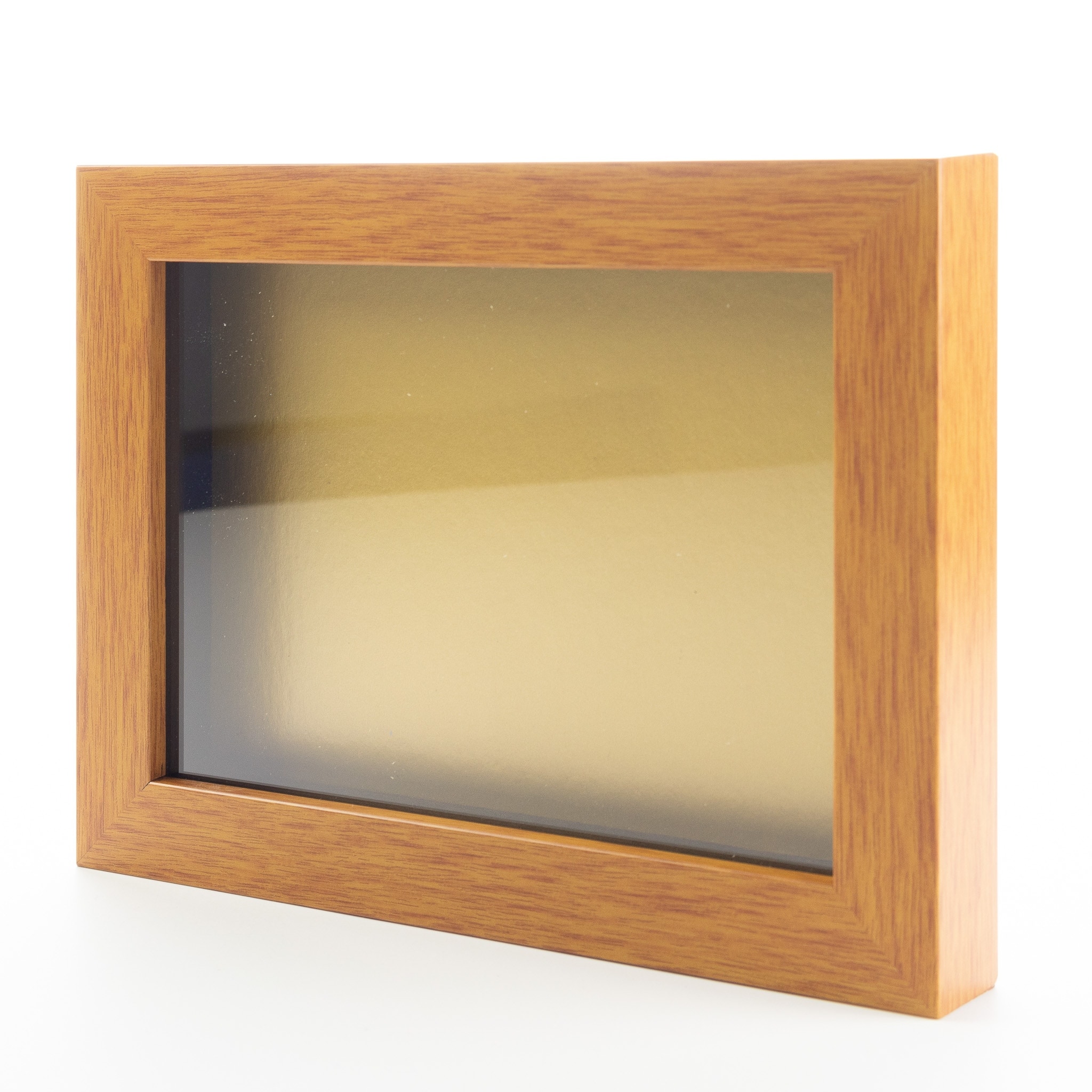 Honey Pecan 8x8 Wood Shadow Box with Gold Acid-Free Backing - With 5/8  Usable Depth - With UV Acrylic & Hanging Hardware - Bed Bath & Beyond -  38022514