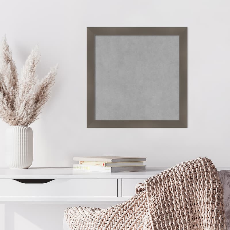 Amanti Art Edwin Clay Grey Framed Magnetic Board