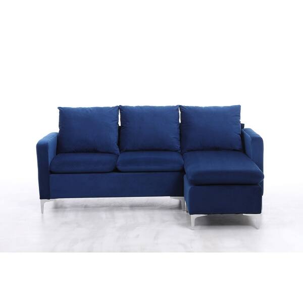 Shop Minori Modular Velvet Sectional Sofa With Pillow Back And Movable Chaise Overstock 31912467