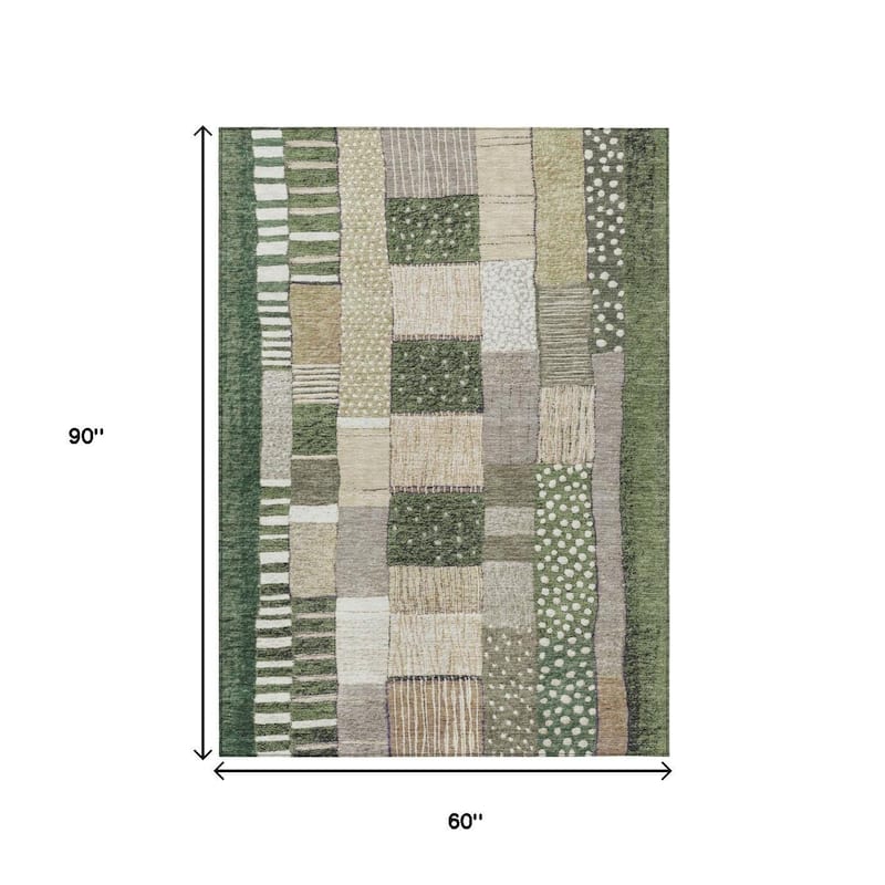 HomeRoots Geometric Transitional Rectangle Outdoor Rug