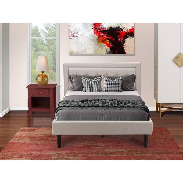 Platform Full Bedroom Furniture Set Wood Bed Frame And A Bedroom Nightstand End Table Finish Option On Sale Overstock
