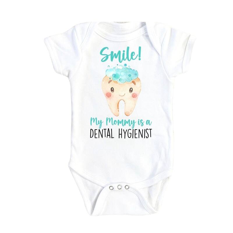 Dental - Baby Boy Girl Clothes Infant Bodysuit Funny Cute Newborn 1 - White - 0-3M