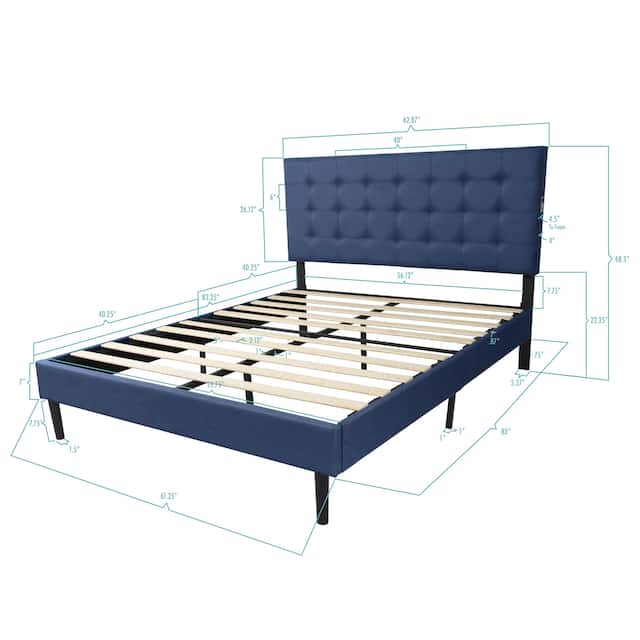 Madison Upholstered LED-lit Platform Bed Frame