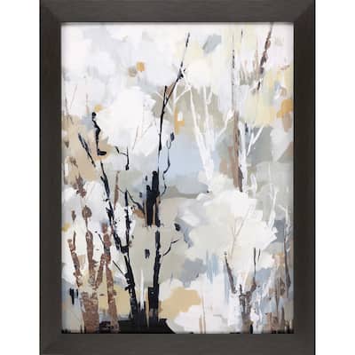 Silversong Birch II Framed Art Giclee Under Glass - White