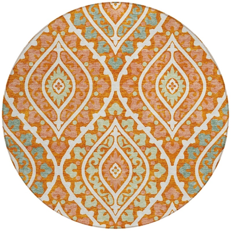HomeRoots Floral Transitional Rectangle Outdoor Rug