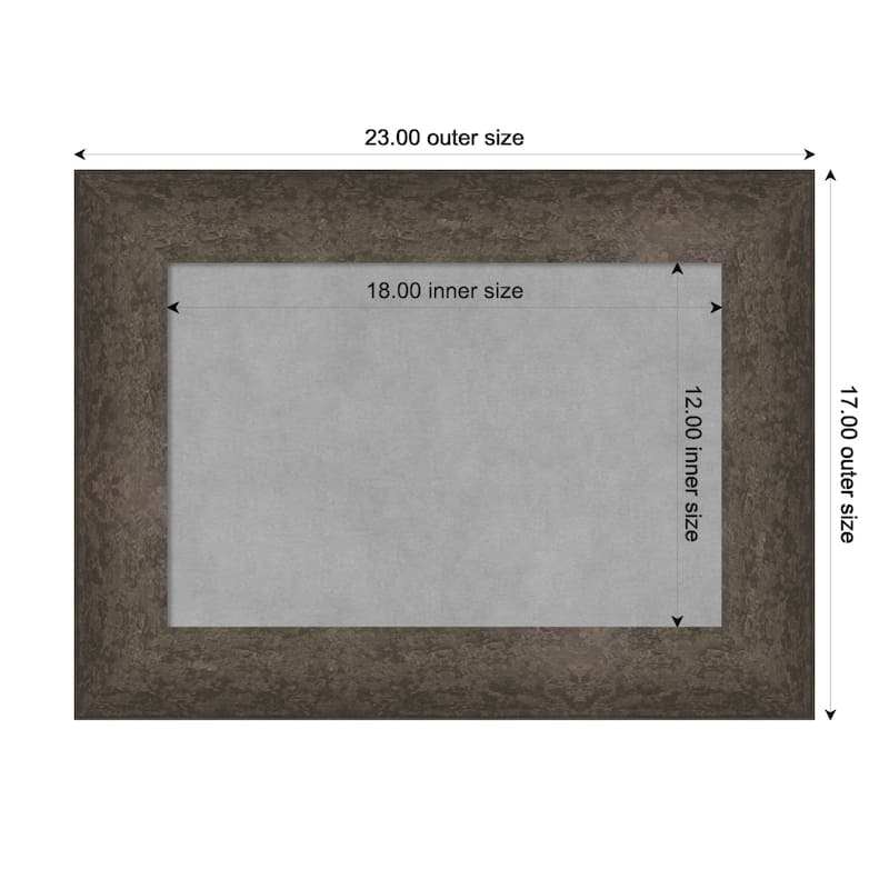 Amanti Art Dappled Light Bronze Framed Magnetic Board - Board Size 18x12
