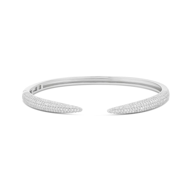 SHYMI Pave Claw Cuff - Silver - White