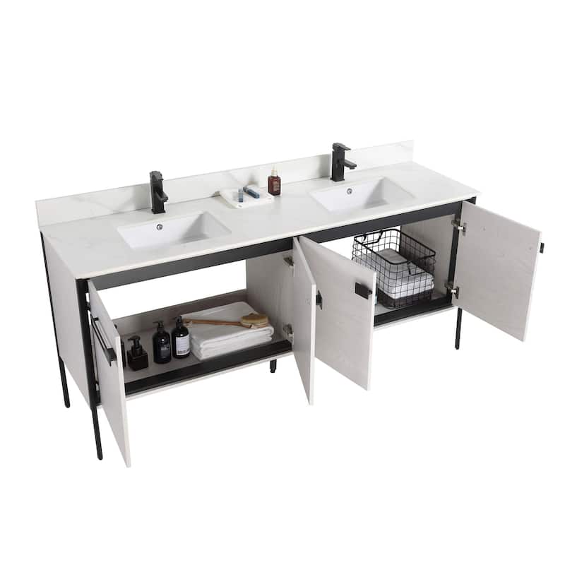 Fine Fixtures Oakville Bathroom Vanity with White Ceramic Sink
