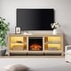 preview thumbnail 30 of 43, Wood Fireplace TV Stand for 75 Inch TV Entertainment Center, 70 Inch