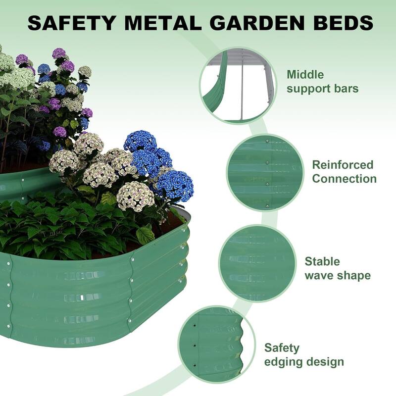 Galvanized Tiered Raised Garden Bed Kit with Open Base