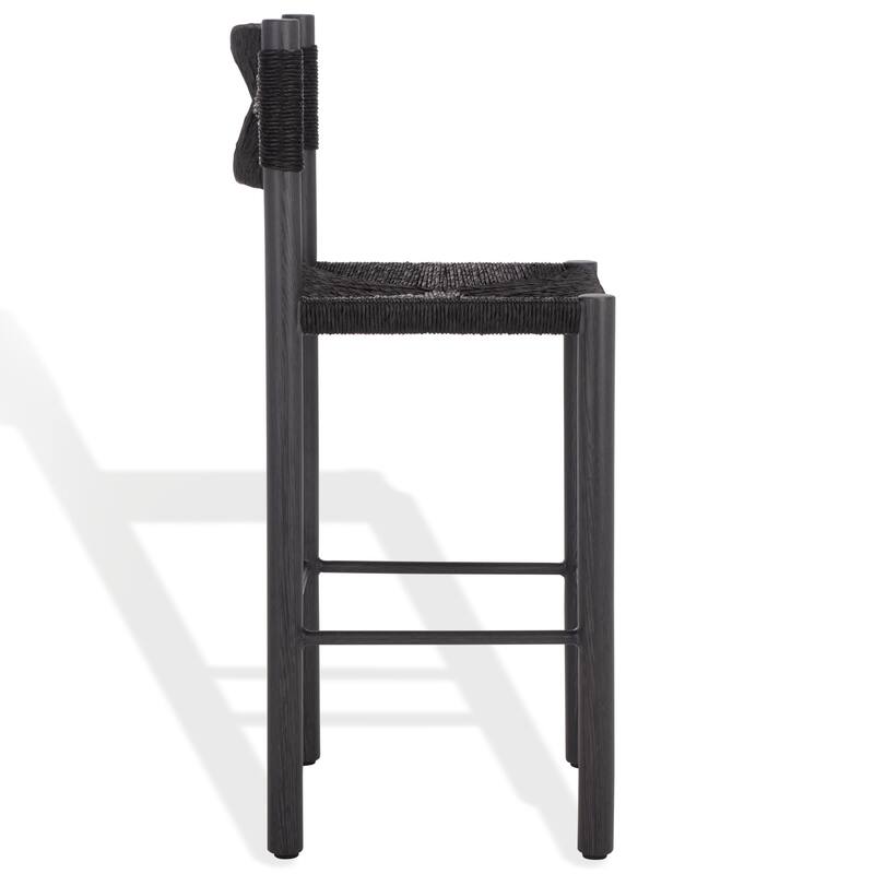 SAFAVIEH Couture Outdoor Patio Furniture Romona 30-inch Barstool, Fully Assembled (Set of 2) - 18"W x 20"D x 43"H