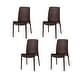 preview thumbnail 6 of 25, Rue Resin Stackable All-Weather Patio Dining Chairs, Set of 4 Brown