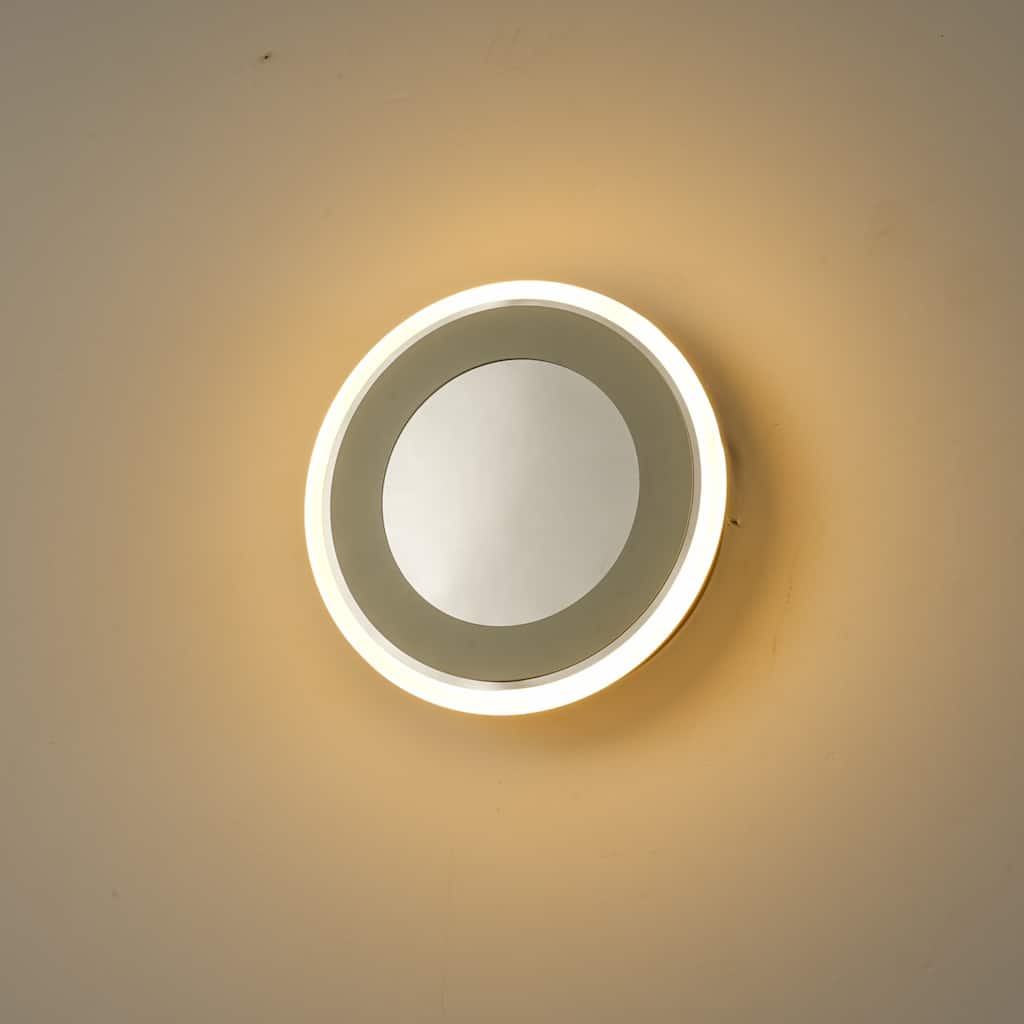 7.7"W Modern LED Flush Mount Ceiling Light - 13W 3000K Warm Light, Dimmable Round Fixture for Bedroom - 1 Light