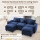 preview thumbnail 29 of 109, Modular Cloud Chenille Sectional Sofa with Ottomans, Deep Seat Convertible L-Shaped or U-Shaped Couch