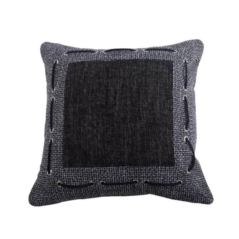 HiEnd Accents Hamilton Tweed & Chenille Pillow, 18"x18"
