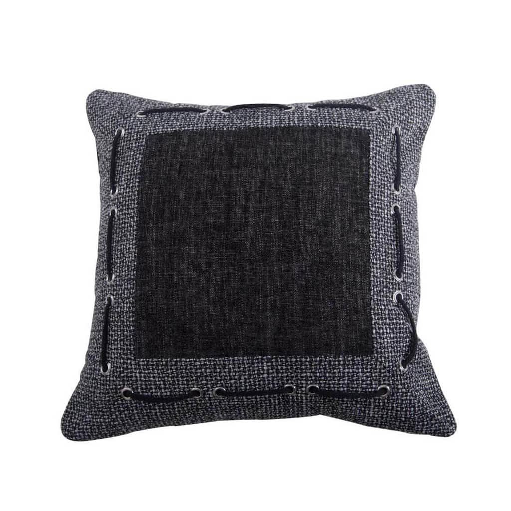 HiEnd Accents Hamilton Tweed & Chenille Pillow, 18"x18"