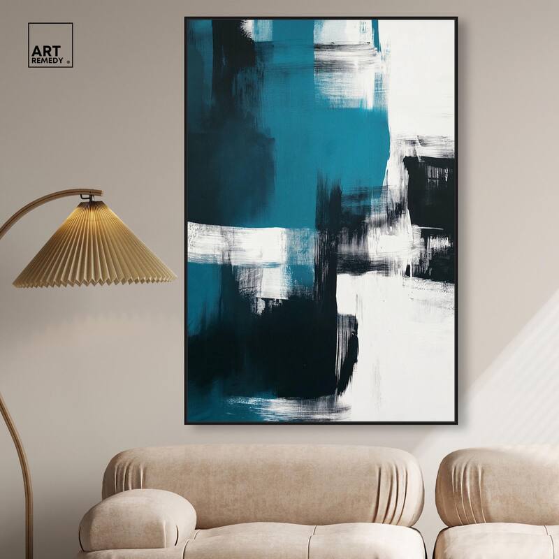 Weight of Teal Canvas by Art Remedy