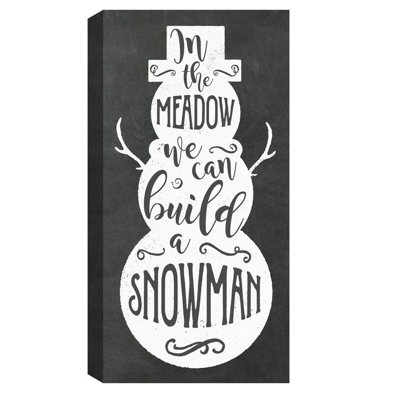 Build a Snowman Canvas Art Print