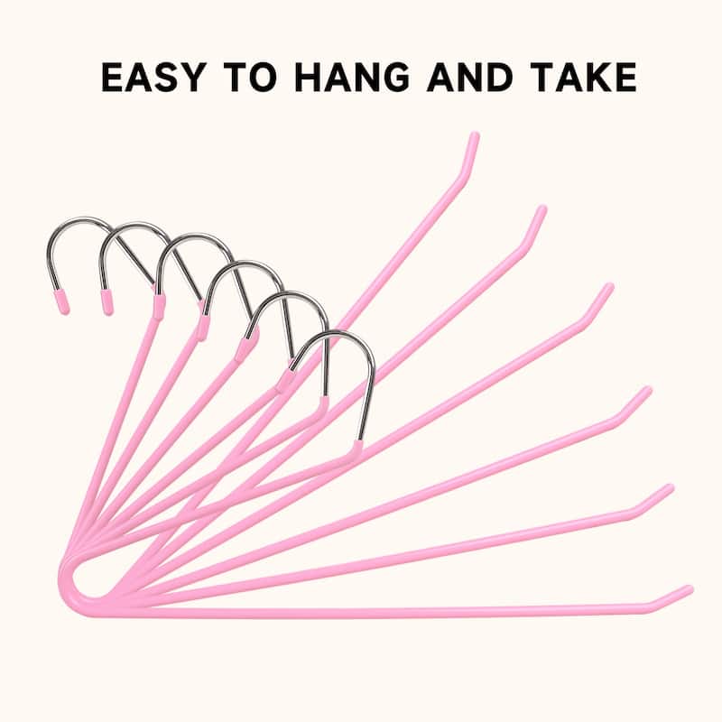 BP4U Open-Ended Metal Pants Hangers, Steel Towel & Scarf Hangers for Jeans, Trousers, Dresses & Bath Towels