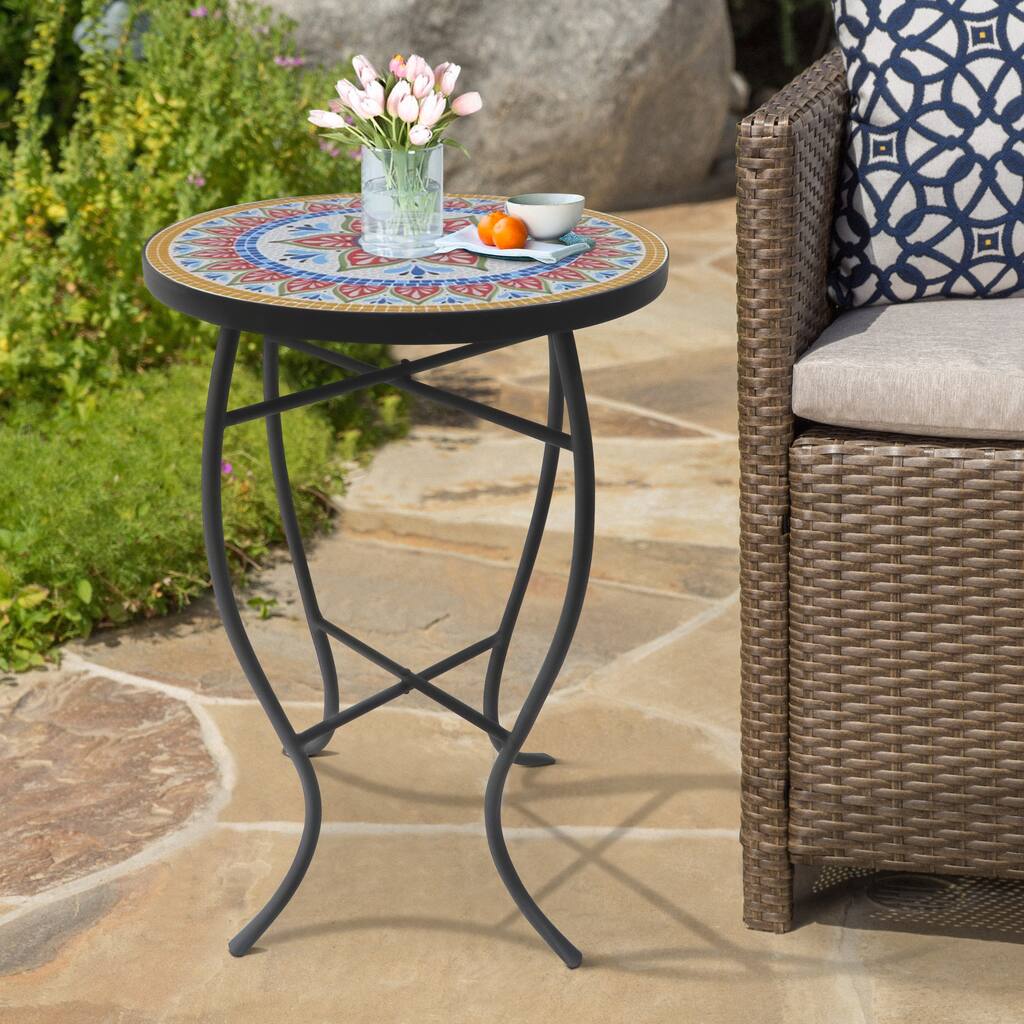 Saint Birch Cloris Lori Mosaic Folding Side Table