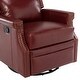 preview thumbnail 12 of 100, Echidna Transitional Genuine Leather Swivel Rocker Nursery Chair with Nailhead Trim by HULALA HOME